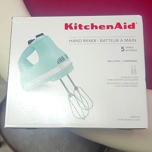 New ice blue kitchenaid hand mixer